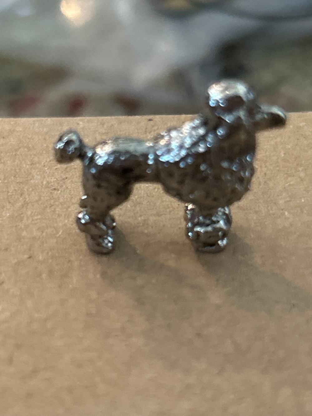 Pewter Minature Poodle 0.5 inches Long